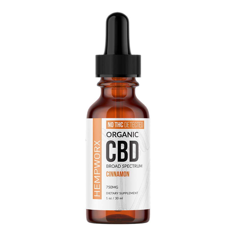 Broad Spectrum CBD Oil THC Free Cinnamon — HempWorx product