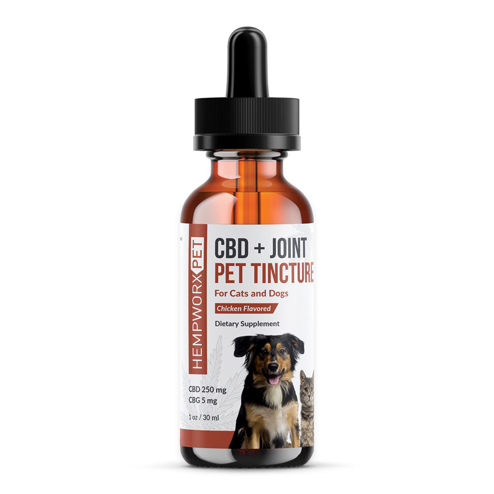 Broad Spectrum CBD + Joint Pet Tincture — HempWorx product